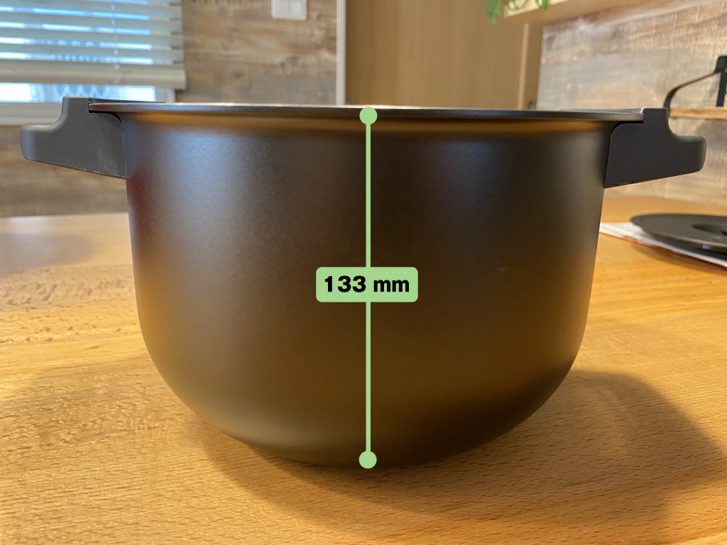 ヘルシオ ホットクック KN-HW16E 内鍋高さ