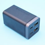 【RAVPower RP-PC136 レビュー】USB-CとUSB-Aポートを2つずつ搭載し最大65W高出力に対応したGaN急速充電器